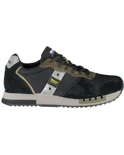 Blauer Sleek Sports Trainers With Contrast Accents - Black