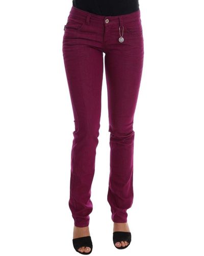 CoSTUME NATIONAL C'n'c Purple Cotton Stretch Slim Jeans