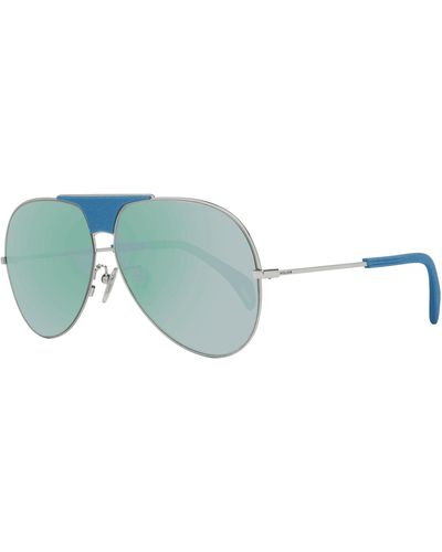 Police Spl740 Mirrored Aviator Sunglasses - Blue