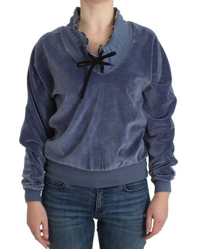 Cavalli Velvet Sweater - Blue