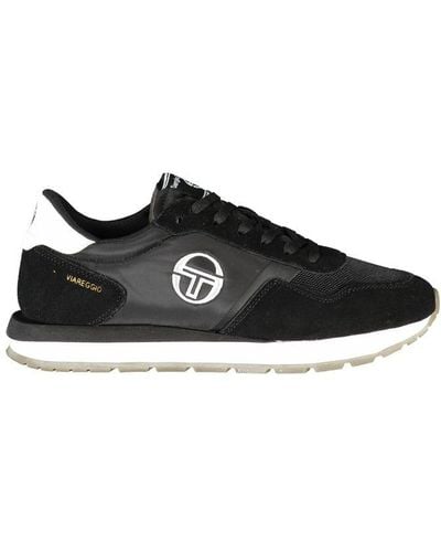 Sergio Tacchini Chic Viareggio Sneakers With Contrast Embroidery - Black