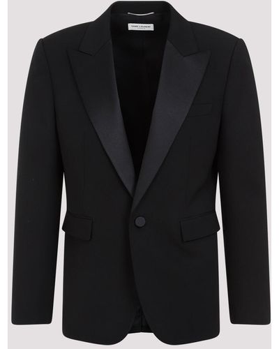 Saint Laurent Black Tux Wool Jacket