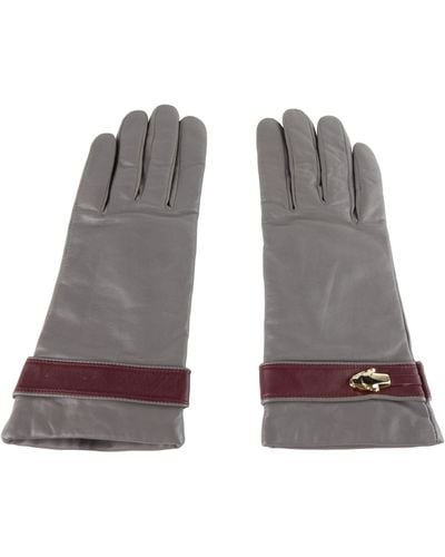 Class Roberto Cavalli Gray Lamb Leather Gloves