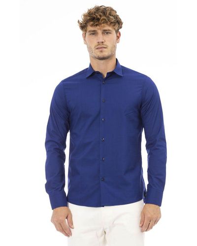 Baldinini Blue Polyester Shirt