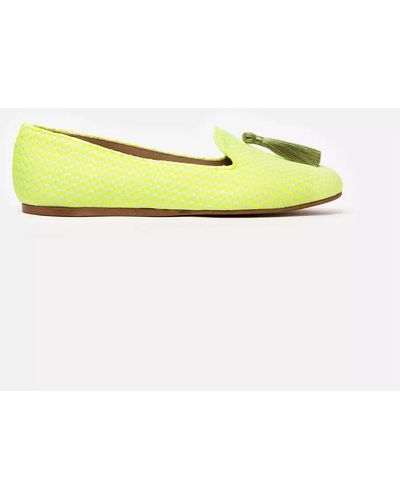 Charles Philip Leather Flat Shoe - Yellow