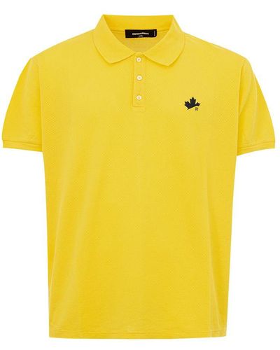 DSquared² Dsqua2 Sleek Cotton Sunshine Polo Shirt - Yellow
