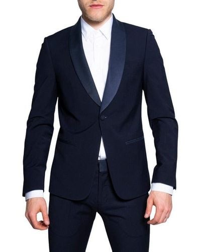 Antony Morato Long Sleeve Buttoned Blazer - Blue
