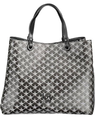 Byblos Chic Two-Handle Bag With Contrasting Details - Gray