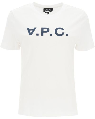 A.P.C. Vpc Logo Flock T-Shirt - White