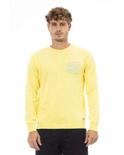 Baldinini Yellow Cotton Sweater