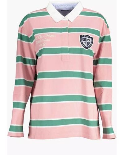 GANT Pink Cotton Polo Shirt - Multicolour