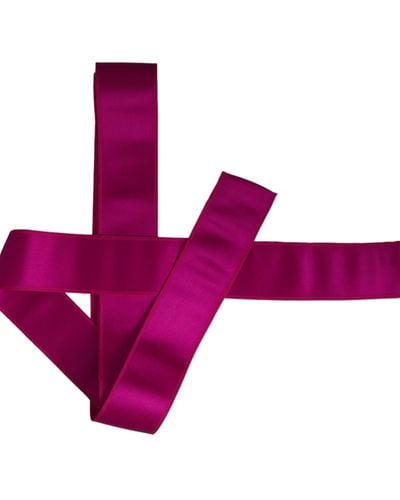 Dolce & Gabbana Fuchsia Silk Waist Belt - Purple
