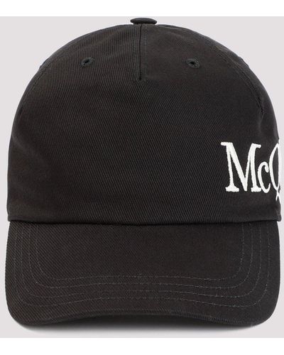 Alexander McQueen Black Ivory Cotton Hat