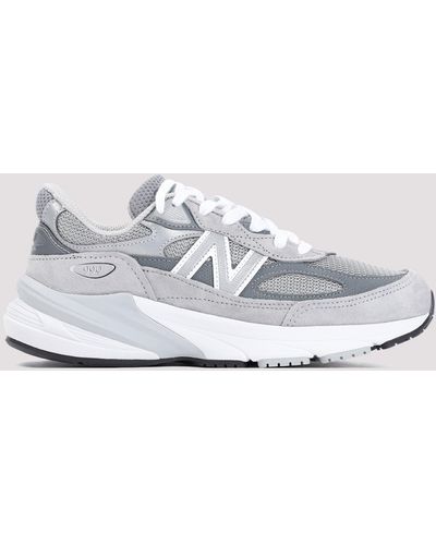 New Balance Grey Suede 990 Made In Usa Trainers - White