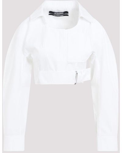 Jacquemus White La Chemise Obra Cotton Shirt