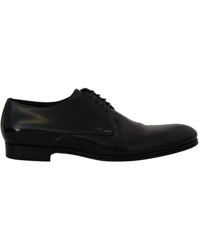Dolce & Gabbana Elegant Leather Derby Shoes - Black