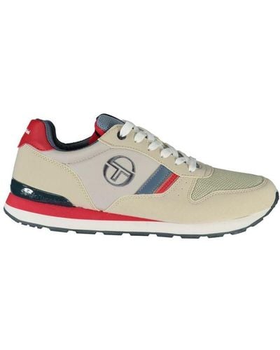 Sergio Tacchini Embroidered Lace-Up Sports Sneakers - Gray