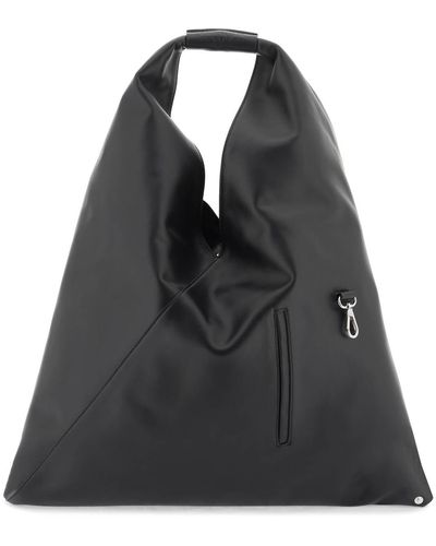 MM6 by Maison Martin Margiela Faux Leather Japanese Bag - Black
