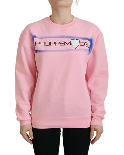 Philippe Model Printed Long Sleeves Pullover Jumper - Pink