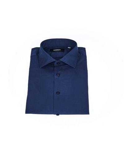 Baldinini Elegant Slim Fit Cotton Shirt - Blue