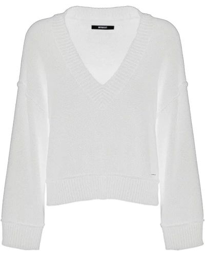 Imperfect Polyester Sweater - White