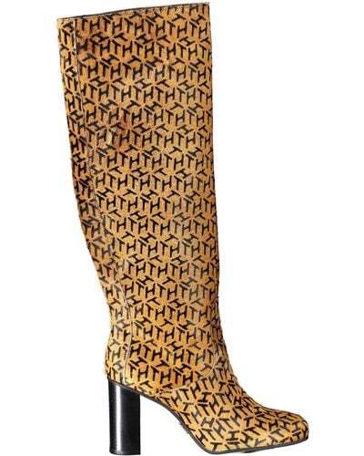 Tommy Hilfiger Chic High Boots With Contrast Details - Metallic