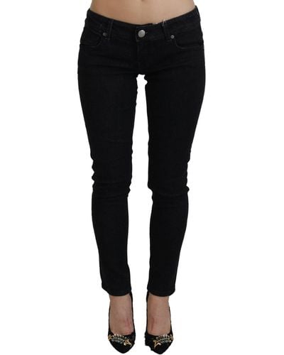 Acht Low Waist Slim Fit Cotton Denim Jeans - Black
