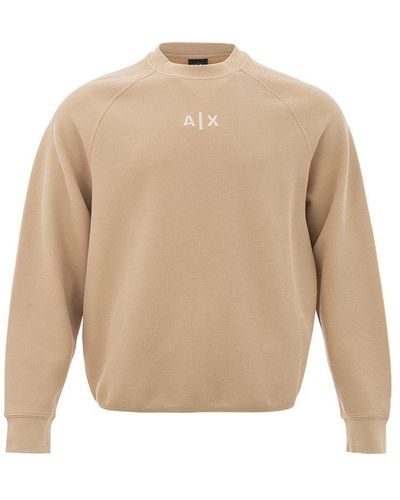 Armani Exchange Cotton Sweater - Natural