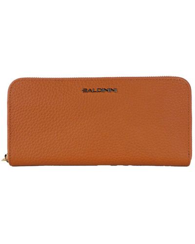 Baldinini Orange Leather Wallet - Brown