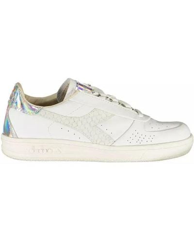 Diadora White Fabric Sneaker - Multicolor