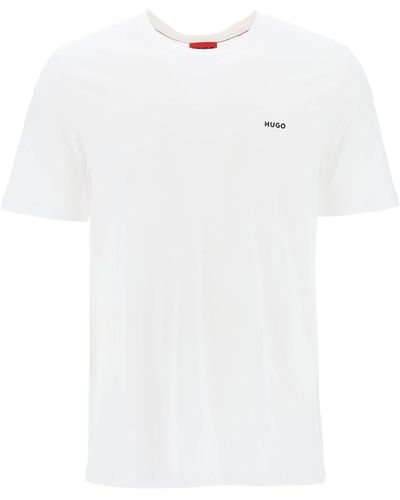 HUGO Oversized Dero T-Shirt With Logo - White