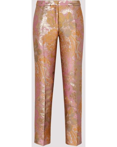 Dries Van Noten Old Rose Poumas Polyester Trousers - Multicolour