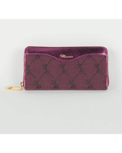 Blumarine Purple Leather Wallet