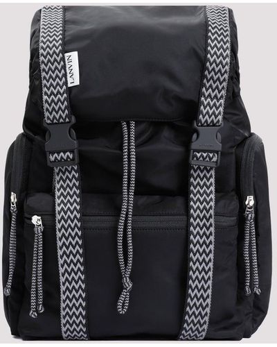 Lanvin Black Curb Nylon Backpack