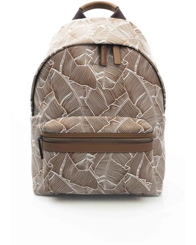 Cerruti 1881 Elegant Leather Backpack With Front Pocket - Gray