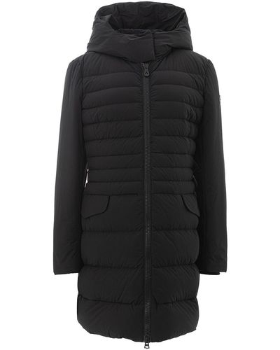 Peuterey Long Quilted Black Jacket