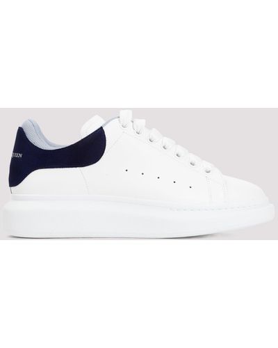 Alexander McQueen Navy And White Oversized Leather Trainers