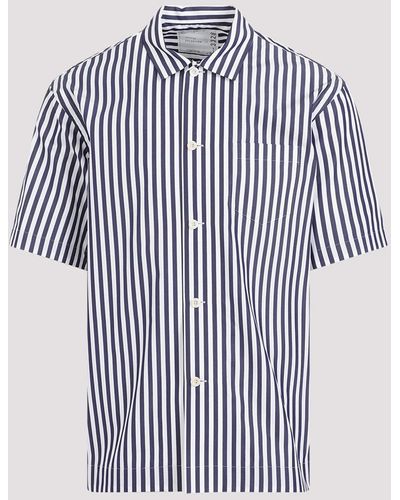 Sacai Navy Blue Stripe Shirt