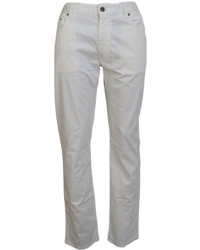 Ralph Lauren Ivory Cotton Straight Fit Men Denim Jeans - White