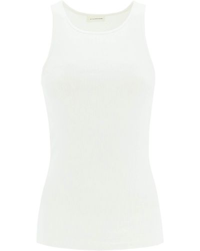 By Malene Birger Ribbed Organic Cotton Tank Top - White
