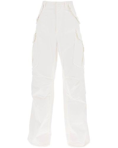 DARKPARK Vivi Wide Leg Cargo Jeans - White