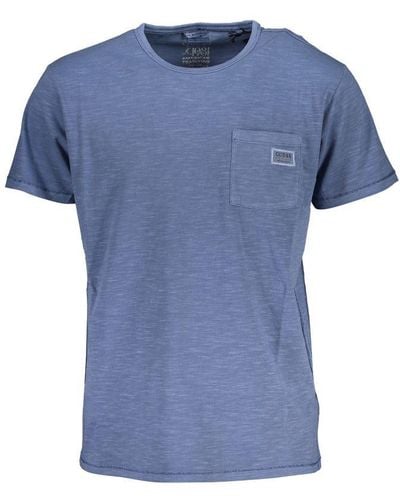 Guess Chic Crew Neck Pocket Tee - Blue