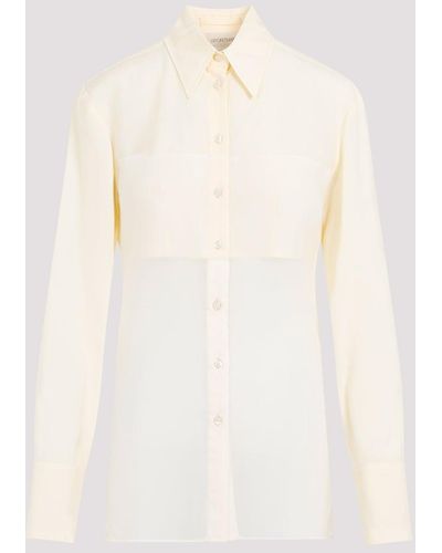 Sportmax Vanilla White Viscose Boa Shirt