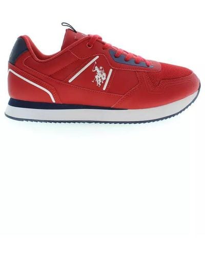 U.S. POLO ASSN. Pink Polyester Sneaker - Red