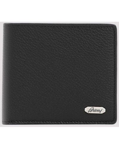 Brioni Black Leather Wallet