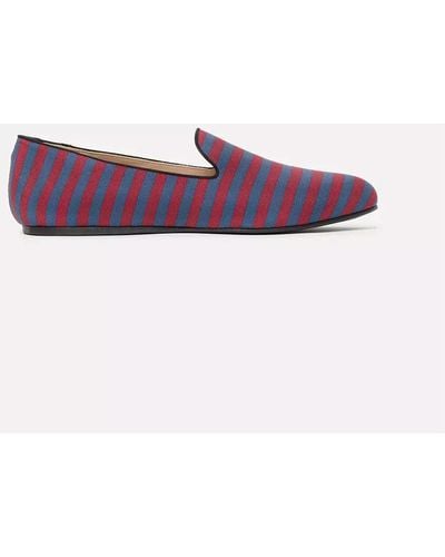 Charles Philip Cotton Flat Shoe - Purple