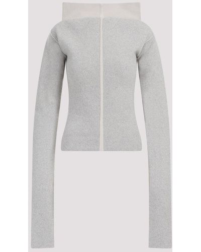 Rick Owens Pearl Cowl Cashmere Pullover - Grey