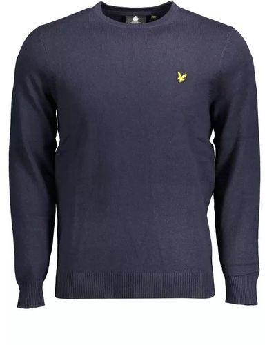 Lyle & Scott Chic Blue Round Neck Jumper