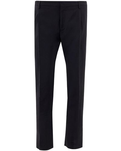 Valentino Tailored Wool Blend Pants - Blue