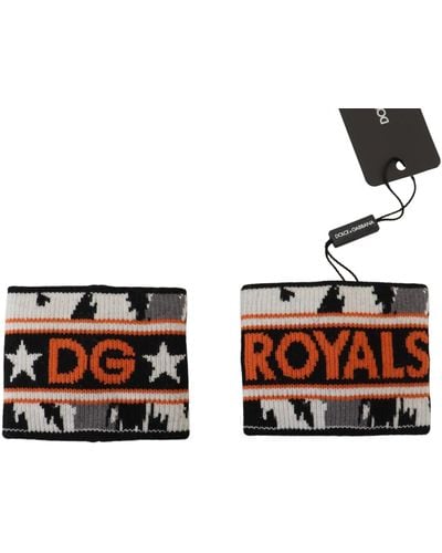 Dolce & Gabbana Orange And Grey Two Piece Set Dg Royal Wristband - White